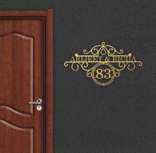 Laser Cut Weatherproof Name Plate with House Number