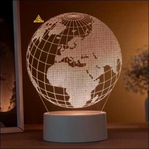 2D Globe Illusion Lamp | Lucky Arts
