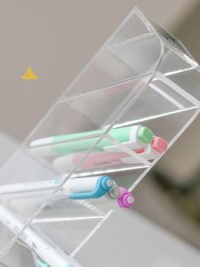 4-Section Acrylic Pen Holder | Lucky Arts