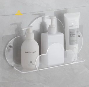 Acrylic Floating Washroom Shelf | Lucky Arts